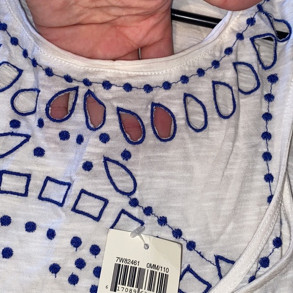 Lucky Brand cutout and embroidered geometrical tank top - Picture 5 of 7